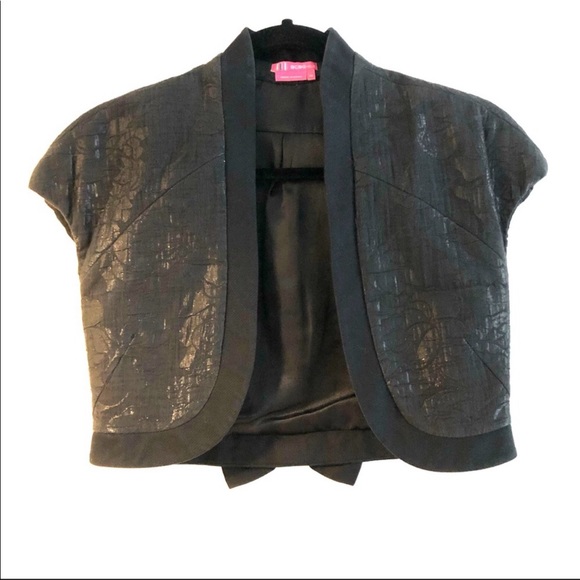 BCBGirls black and short sleeves bolero size M - Picture 6 of 9